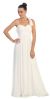 Main image of Floral Accent One Shoulder Long Formal Bridesmaid Dress
